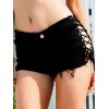 EMMIOL Shorts de mezclilla desgastados con cordones