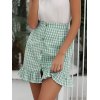 EMMIOL Gingham Ruffle Mini Skirt