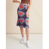 EMMIOL Tie-Dye Heart Wrap Midi Skirt