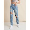 EMMIOL Ripped Boyfriend Jeans