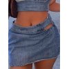 EMMIOL Minifalda de mezclilla con recorte