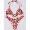 EMMIOL Floral Allover Halter Bikini Set