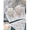 EMMIOL Vintage Lace Embroidery Corset Top Set