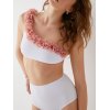 EMMIOL Bikini con hombros descubiertos y pétalos