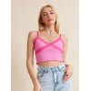 EMMIOL Lace Trim Cropped Cami Top