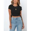 EMMIOL Short Sleeve Drawstring Rib Crop Top
