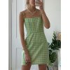 EMMIOL Gingham Slip Mini Dress