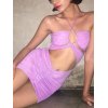 EMMIOL Minivestido ajustado con escote halter