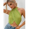 EMMIOL Top con scollo all'americana irregolare