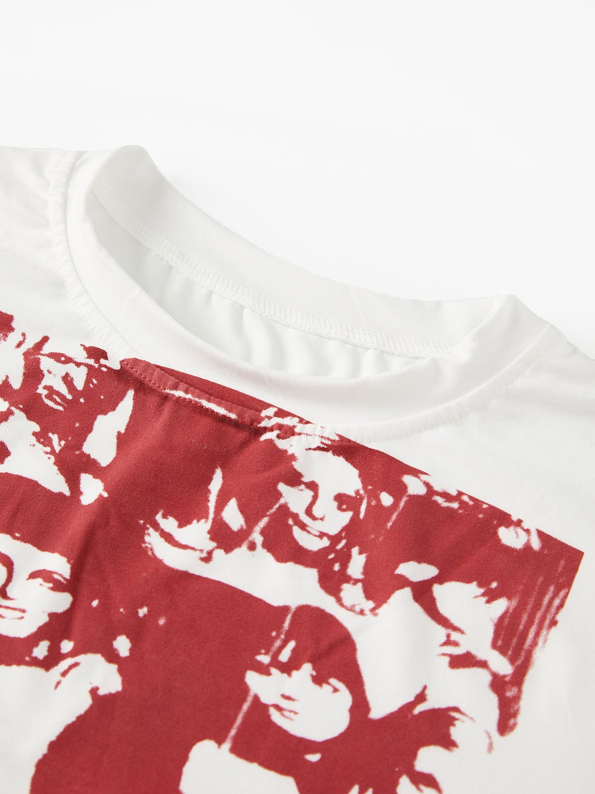 Emmiol Free shipping 2023 Screen Print Long Sleeve Tee White S in Long