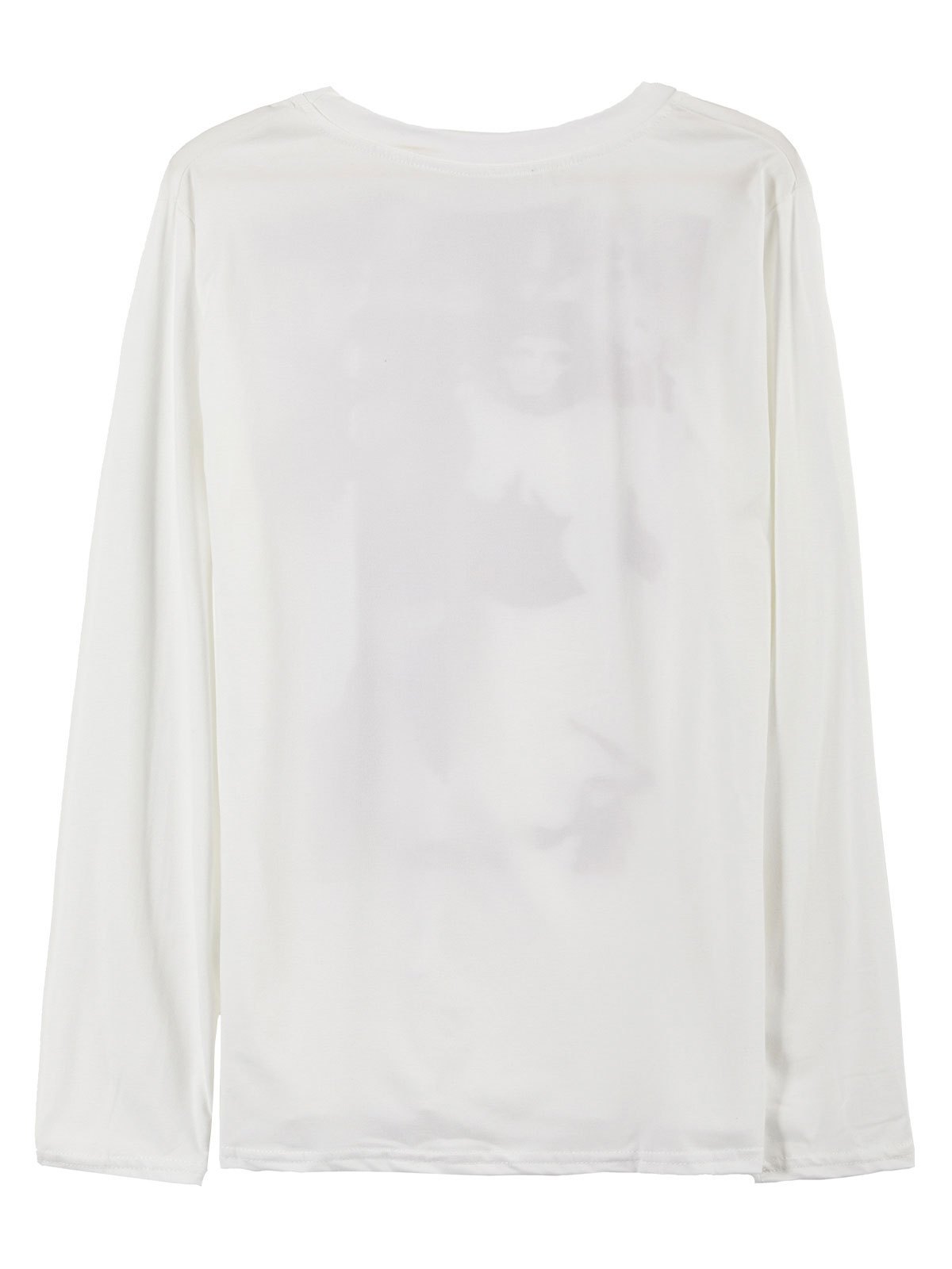 Emmiol Free shipping 2023 Screen Print Long Sleeve Tee White S in Long