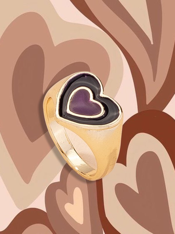 EMMIOL Gradient Heart-shaped Ring