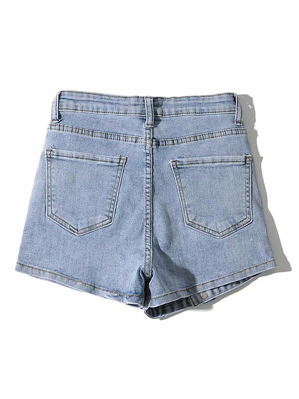 EMMIOL Shorts de mezclilla con recorte de cintura alta