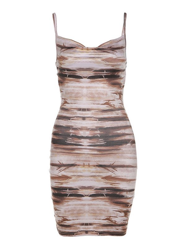 EMMIOL Tie Dye Bodycon Mini Dress