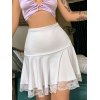 EMMIOL Lace Paneled Skate Mini Skirt