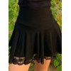 EMMIOL Lace Paneled Skate Mini Skirt