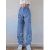 EMMIOL Flower Patched Boyfriend Jeans