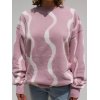 EMMIOL Wave Print Long Sleeve Sweatshirt