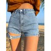 EMMIOL Shorts de mezclilla con recorte de cintura alta