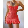 EMMIOL Floral Print Ruffle Slip Mini Dress