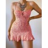 EMMIOL Floral Print Ruffle Slip Mini Dress