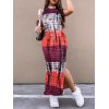 EMMIOL Printed Bodycon Slit Maxi Dress
