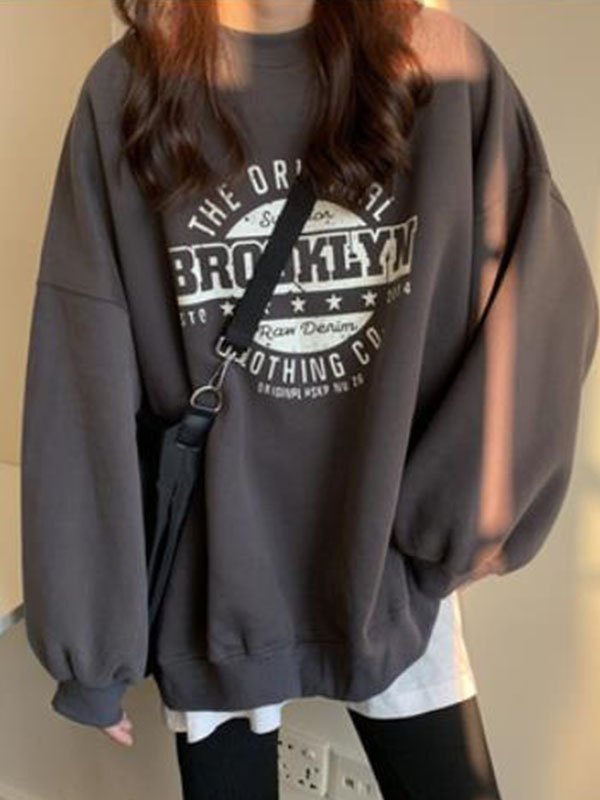 EMMIOL Brooklyn Sweatshirt mit grafischem Rundhalsausschnitt
