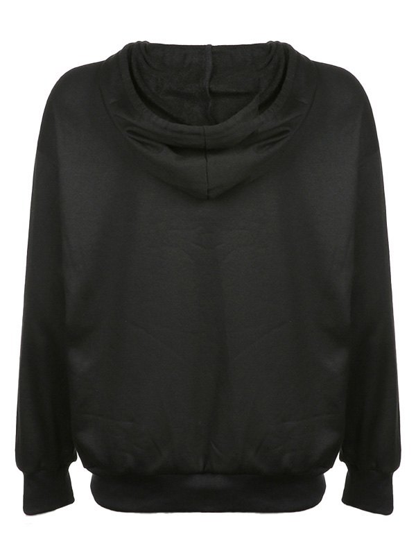 EMMIOL Felpa con cappuccio e dettagli in strass con teschio