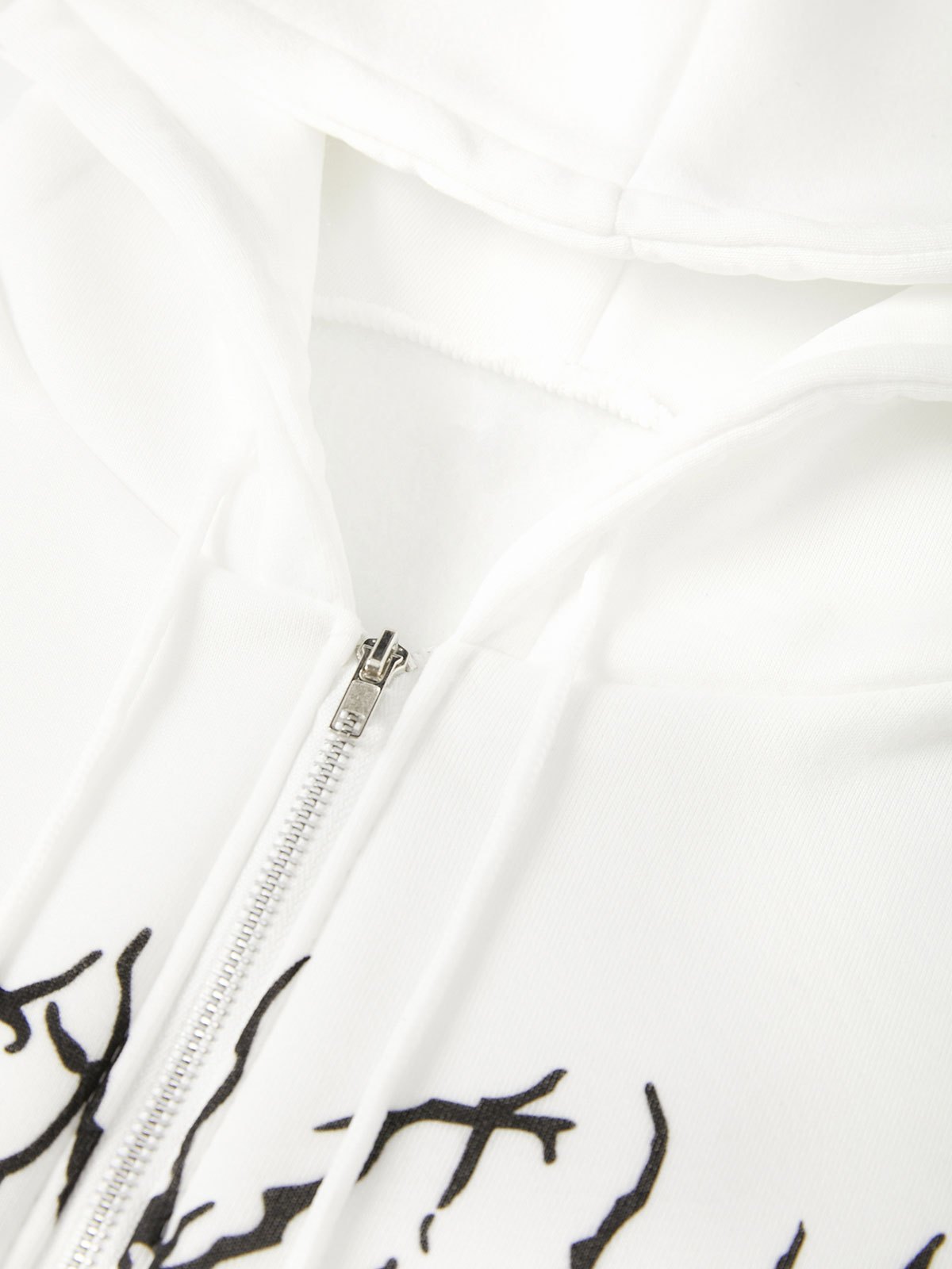 EMMIOL Cherub Print Zipper Hoodie