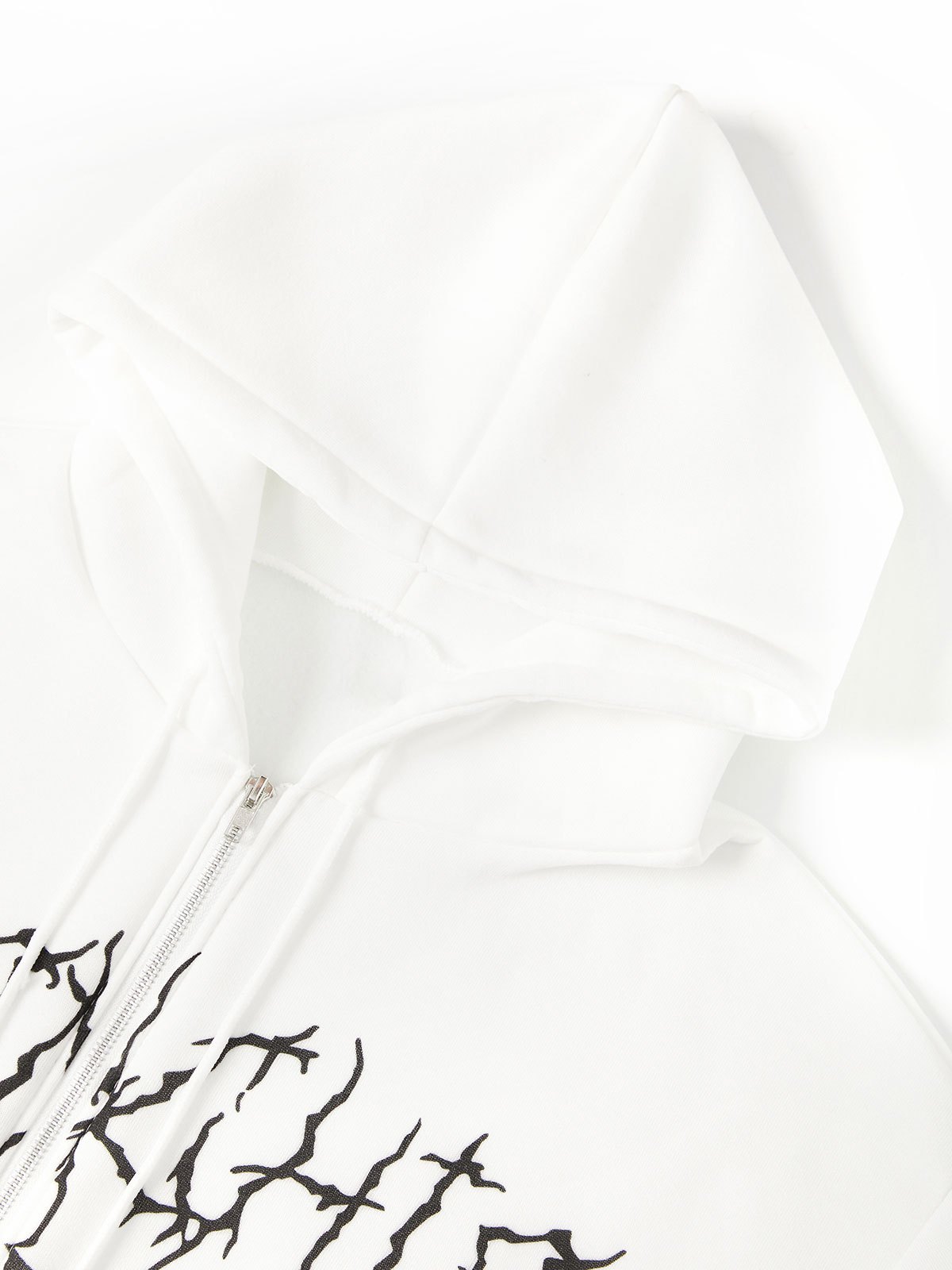 EMMIOL Cherub Print Zipper Hoodie