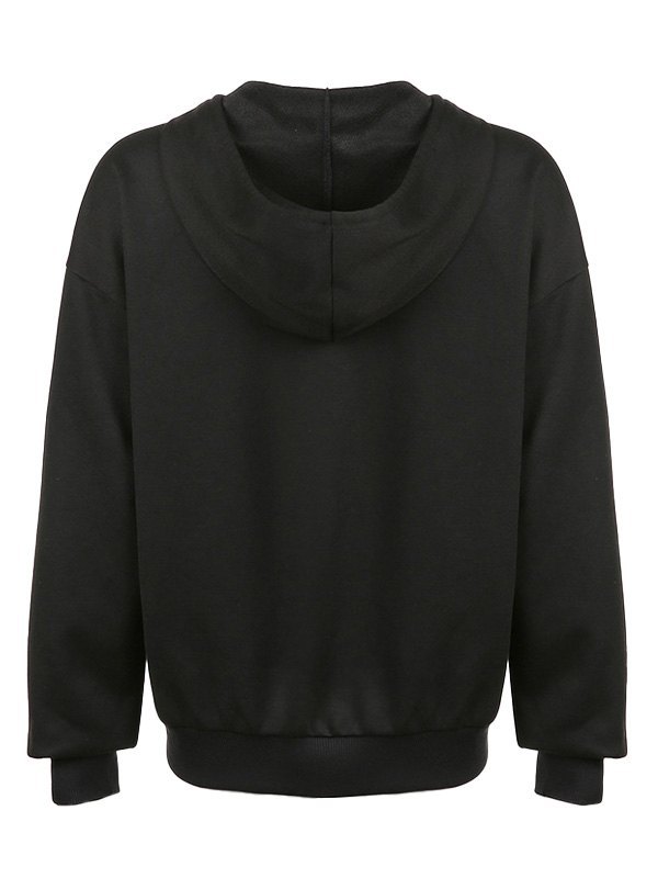 rhinestone skull zipper hoodie