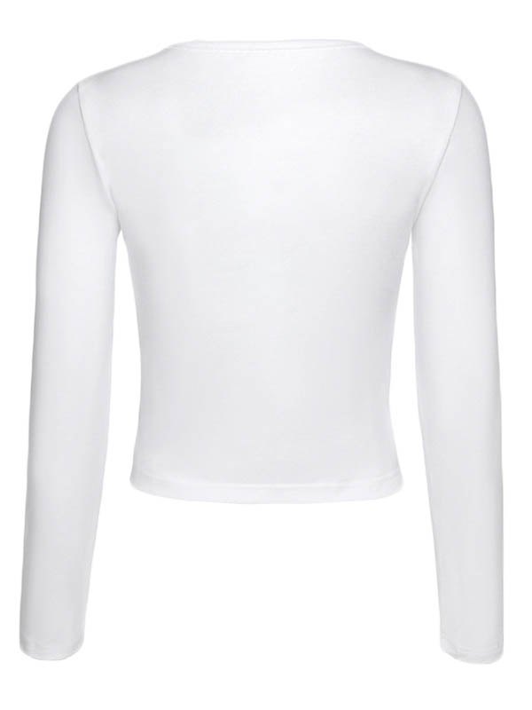 EMMIOL Clown Print Long Sleeve Crop Top