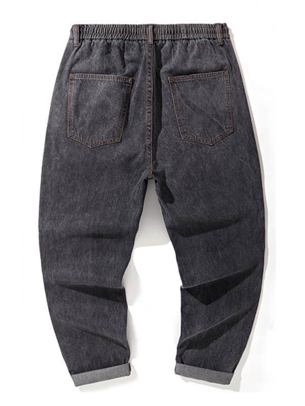 EMMIOL Bedruckte Karottenjeans im Used-Look für Herren