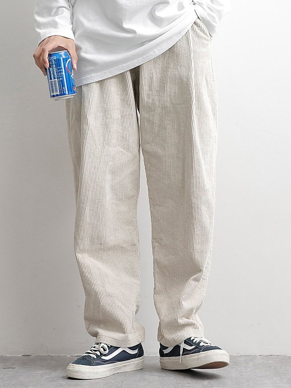 EMMIOL Men's Corduroy Tapered Pants