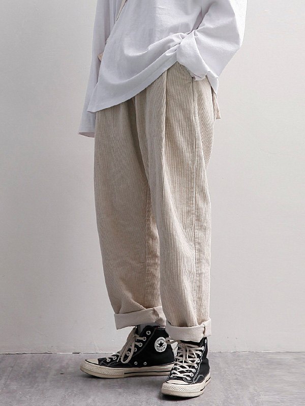 EMMIOL Men's Corduroy Tapered Pants