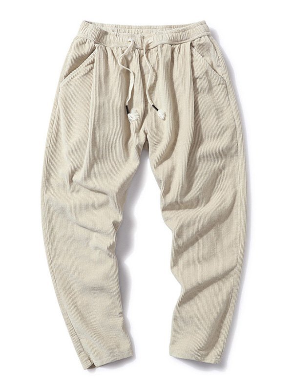 EMMIOL Men's Corduroy Tapered Pants