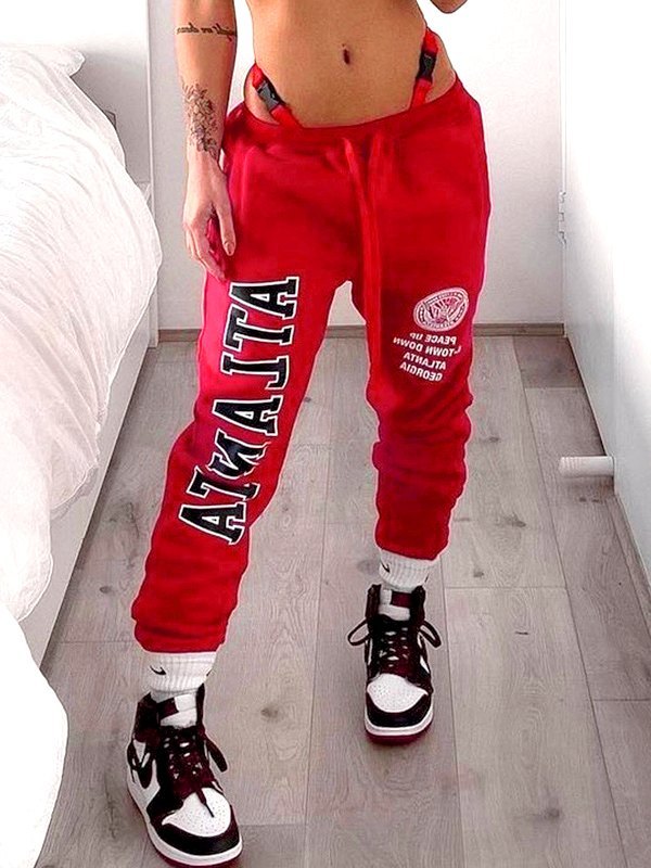 EMMIOL Letter Graphic Jogger Pants
