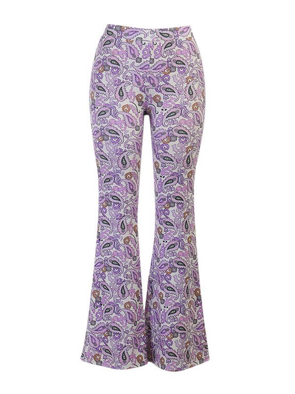 EMMIOL Paisley Print Flare Leg Pants