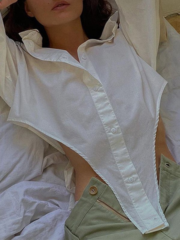 EMMIOL Irregular Long Sleeve Blouse