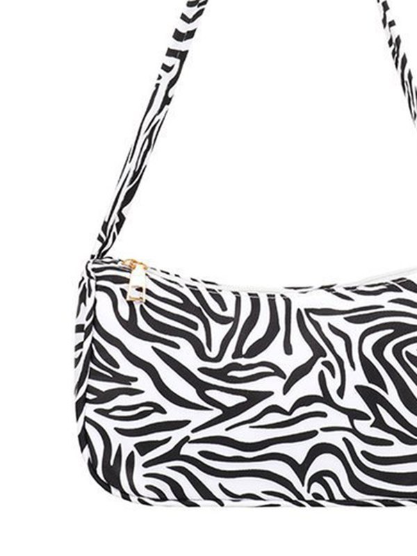 Emmiol Free shipping 2024 Zebra Shoulder Bag White ONE SIZE in Bags