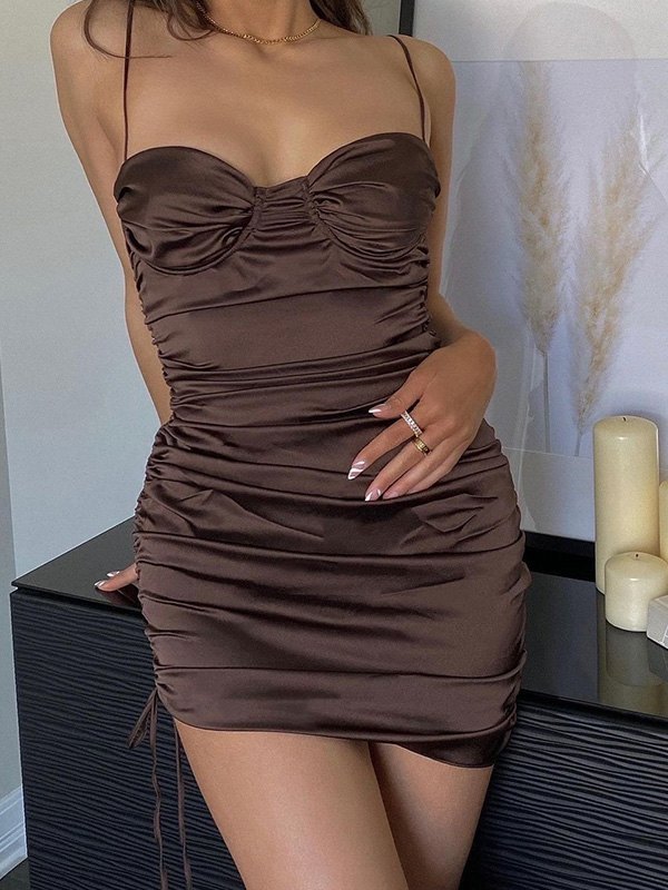 EMMIOL Backless Underwire Slip Mini Dress