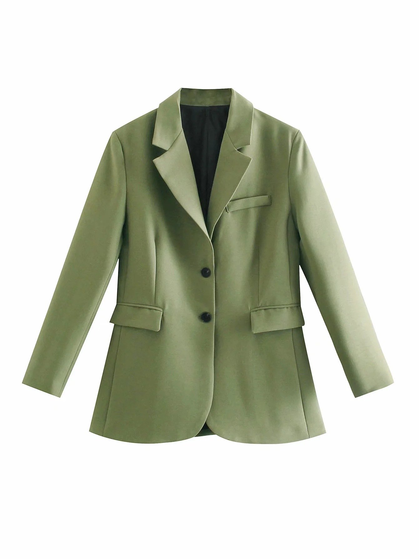 EMMIOL Long Sleeve Buttoned Blazer