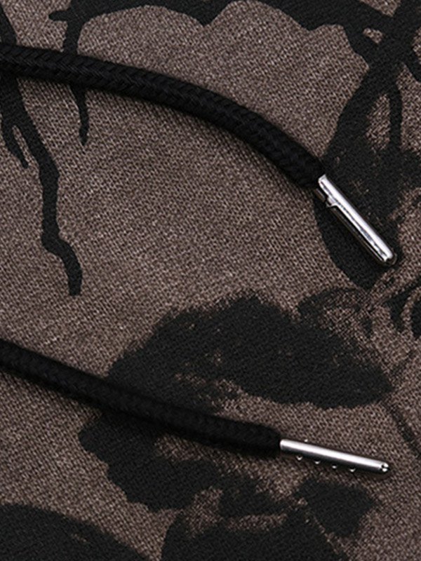 EMMIOL Sudadera con capucha y cremallera con estampado de querubines