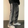 EMMIOL Pantalones casuales de rayas de terciopelo para hombre