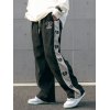 EMMIOL Pantalones de pana con bordado de corazón para hombre