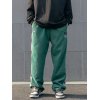 EMMIOL Pantalones de pana con bordado de corazón para hombre