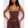 EMMIOL Top corsetto elasticizzato con giunture