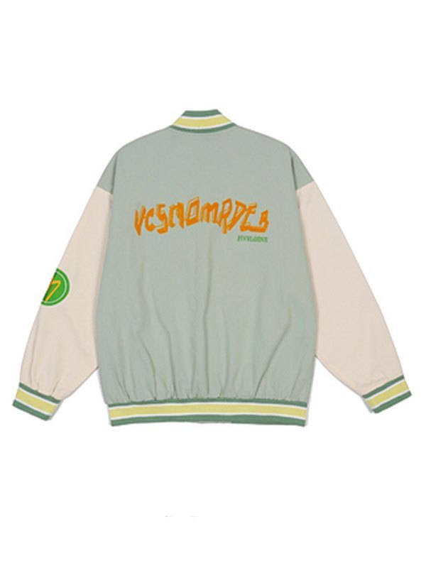 EMMIOL Badge Patch Oversized Varsity Jacket