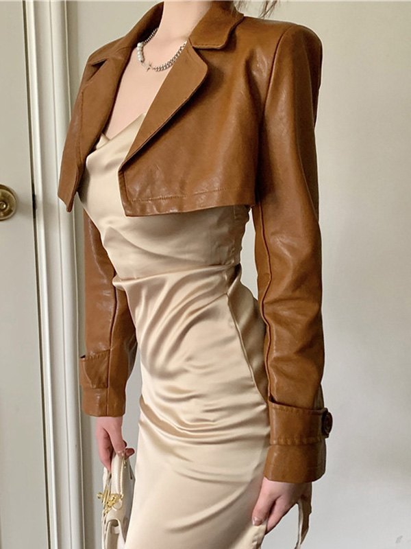super cropped leather jacket