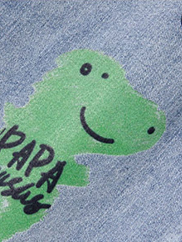 EMMIOL Jeans recortados con estampado de dibujos animados para hombre